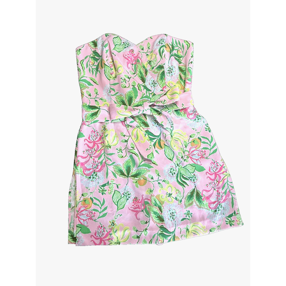 Lilly Pulitzer Women's Size 8 Kylo Strapless Skirted Romper Via Amore Spritzer